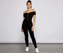 Casually Chic Off The Shoulder Catsuit Sai Feel