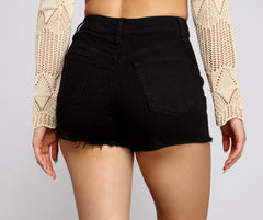 Casually Edgy High Rise Cutoff Shorts Sai Feel