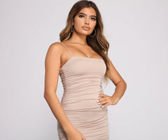 Casually Slay Square Neck Ruched Mini Dress Sai Feel