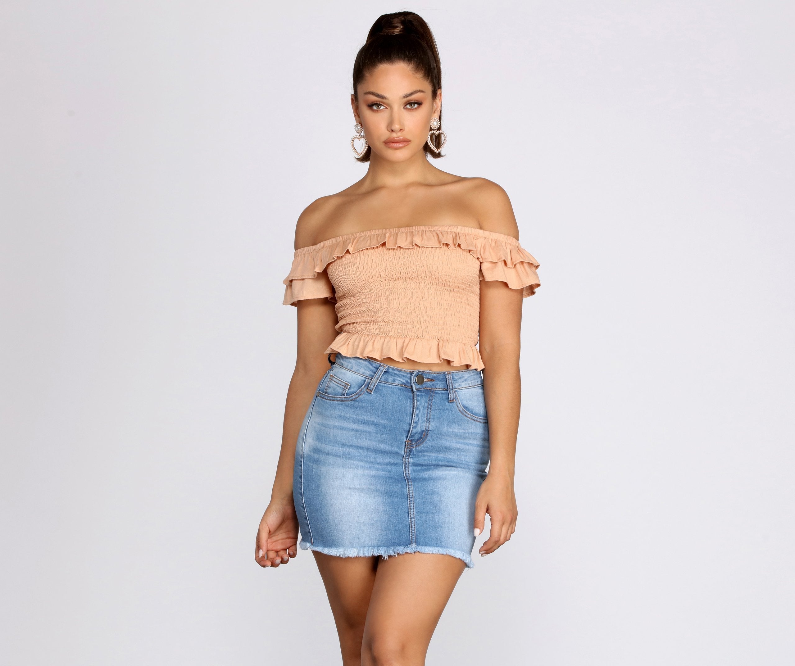 Charmed In Ruffles Peplum Top Sai Feel