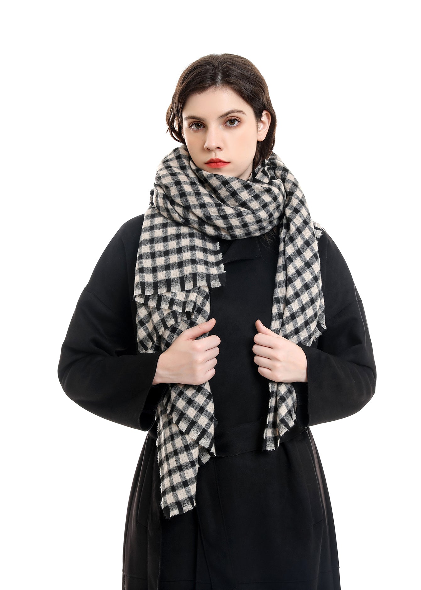 Checkerboard Plaid Scarf Sai Feel