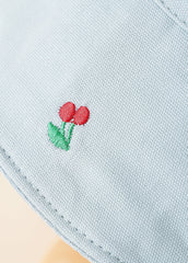 Cherry Embroidery Solid Dual Side Bucket Hat Visor Sai Feel