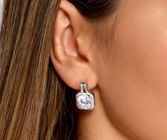 Chic And Stunning Cubic Zirconia Stud Earrings Sai Feel