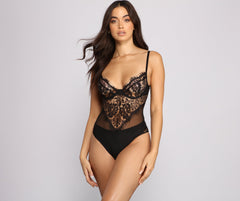 Chic And Sultry Lace Mesh Teddy Sai Feel