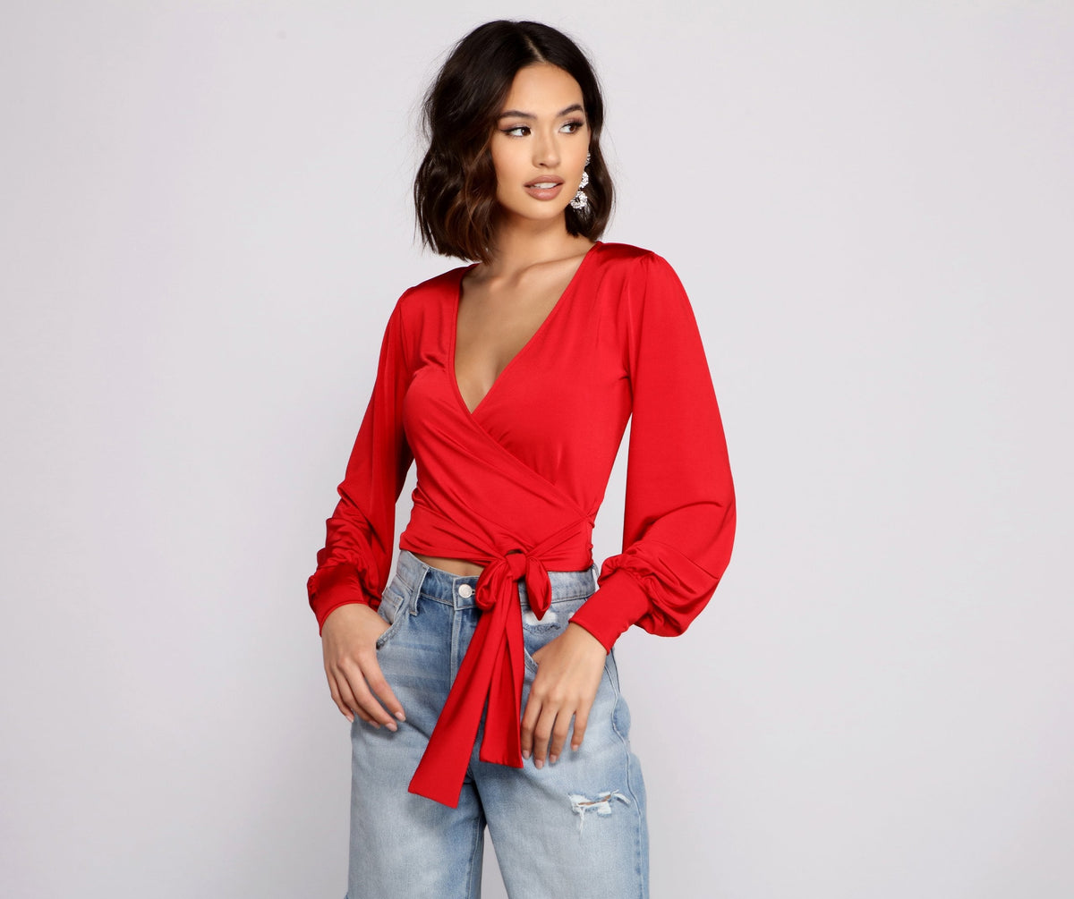 Chic Babe Wrap Front Top Sai Feel