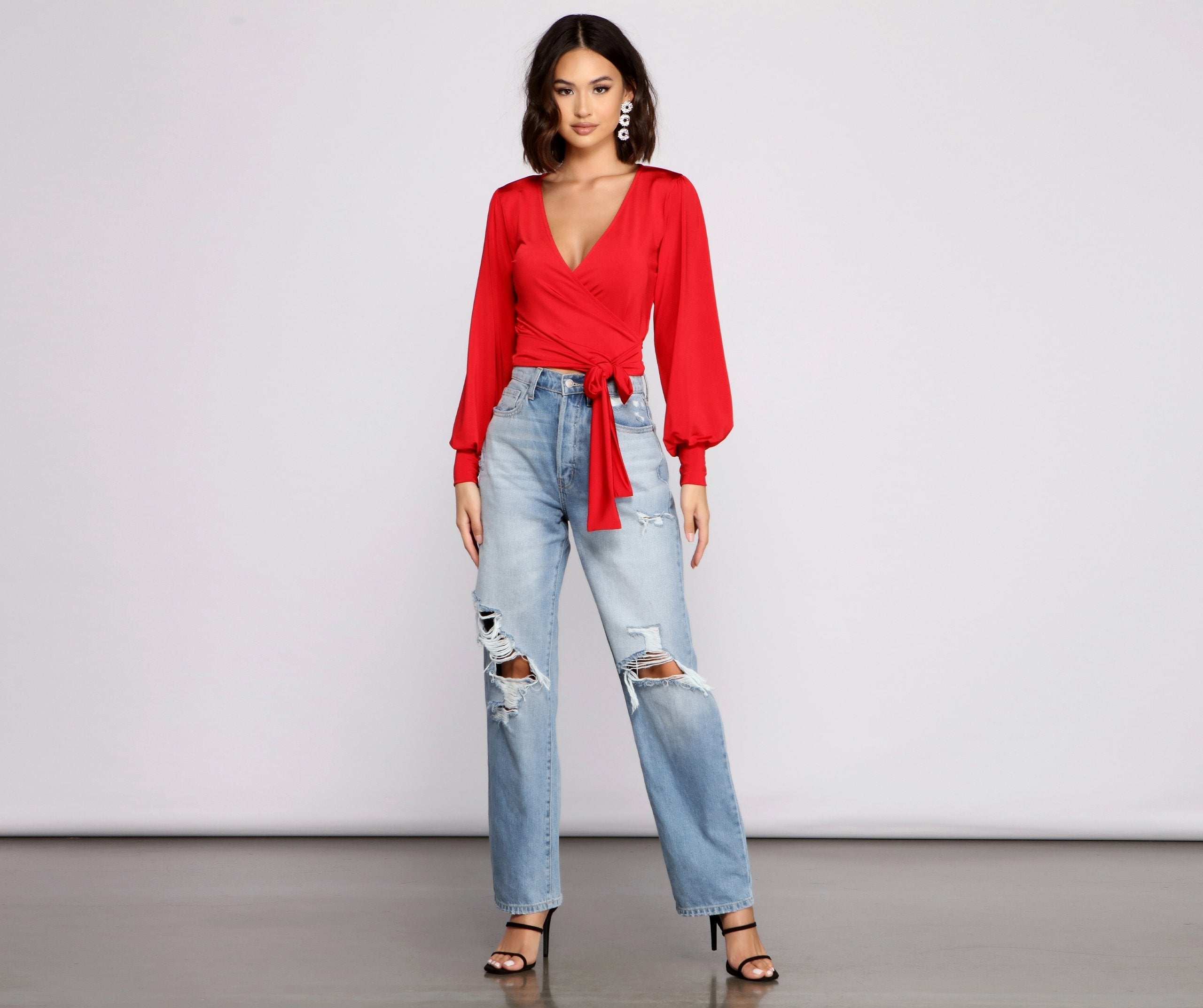 Chic Babe Wrap Front Top Sai Feel