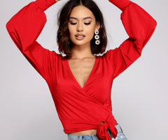 Chic Babe Wrap Front Top Sai Feel