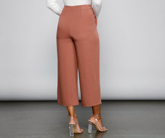 Chic Culotte Wide-Leg Trouser Pants Sai Feel