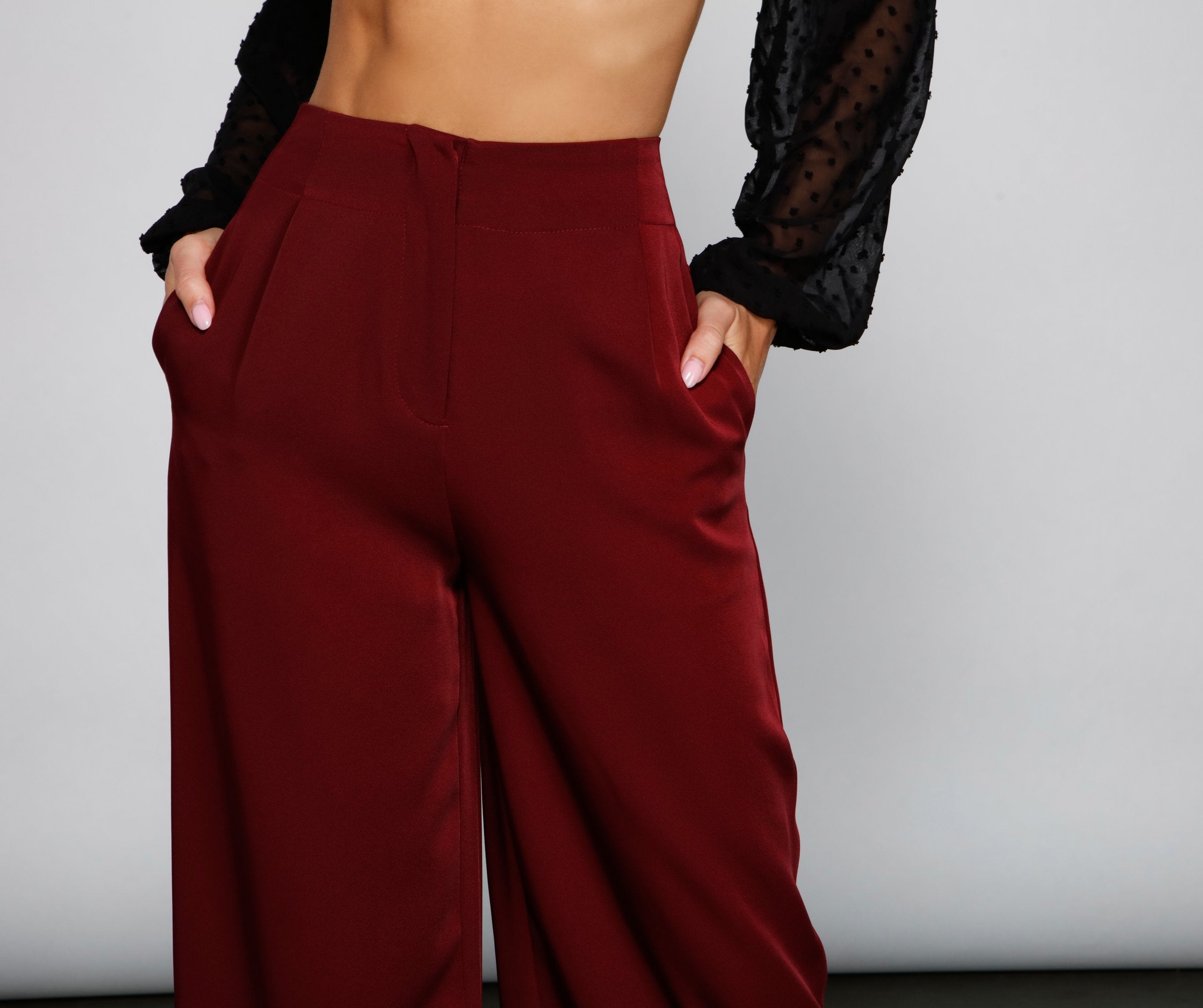 Chic Culotte Wide-Leg Trouser Pants Sai Feel