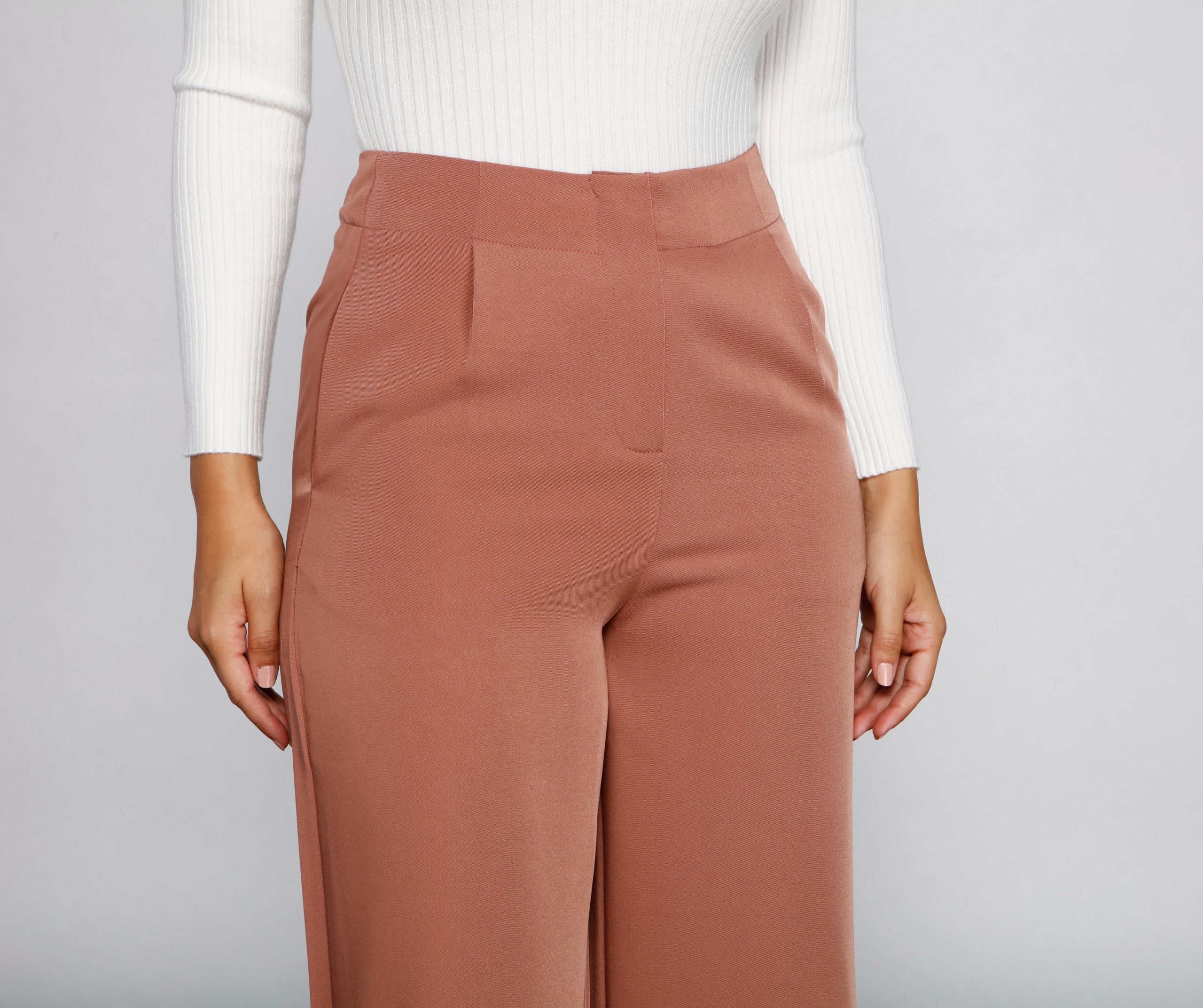 Chic Culotte Wide-Leg Trouser Pants Sai Feel