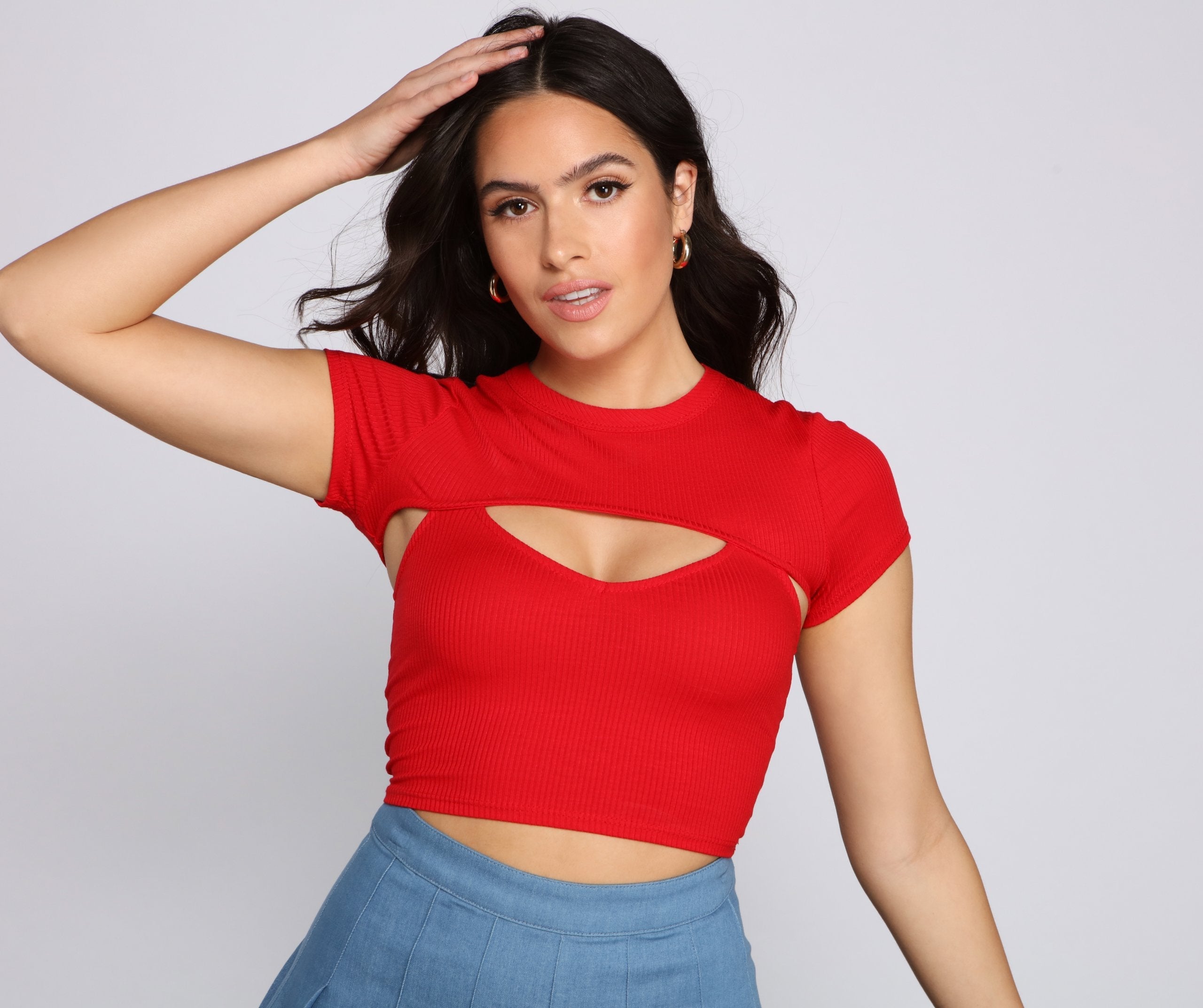 Chic Cuts Ribbed Knit Crop Top Sai Feel