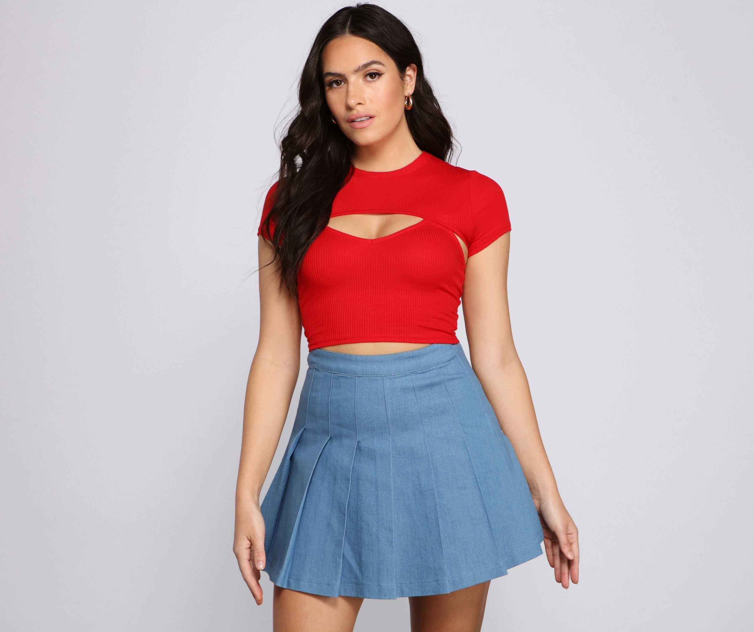 Chic Cuts Ribbed Knit Crop Top Sai Feel