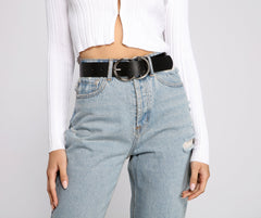 Chic Double O-Ring Buckle Belt Sai Feel