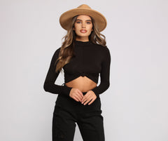 Chic Faux Wool Panama Hat Sai Feel