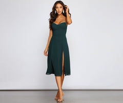 Chic Flowy Chiffon Midi Dress Sai Feel