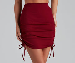 Chic Moment Ruched Mini Skirt Sai Feel