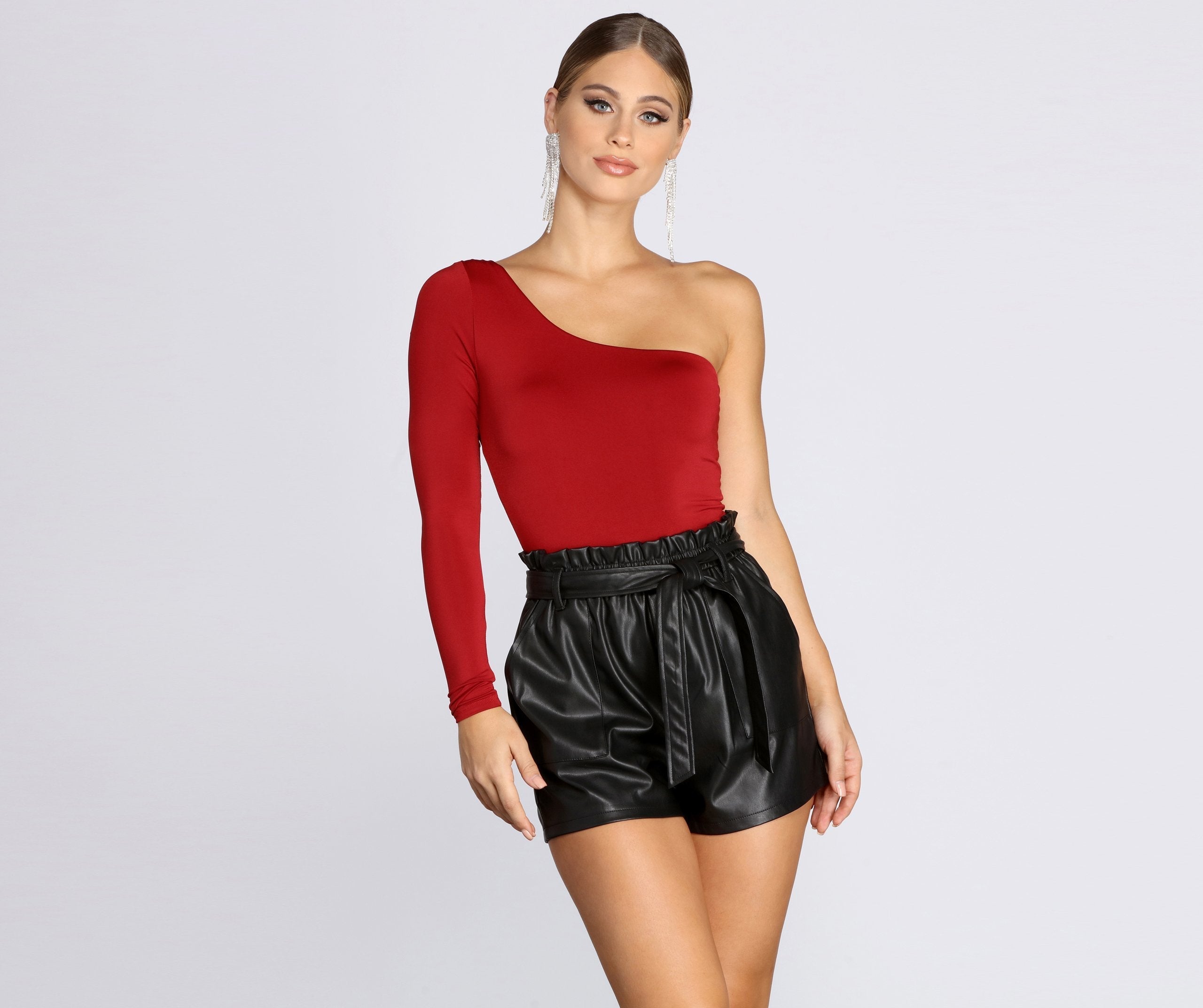 Chic Vibes One Shoulder Bodysuit Sai Feel