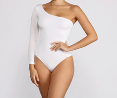 Chic Vibes One Shoulder Bodysuit Sai Feel