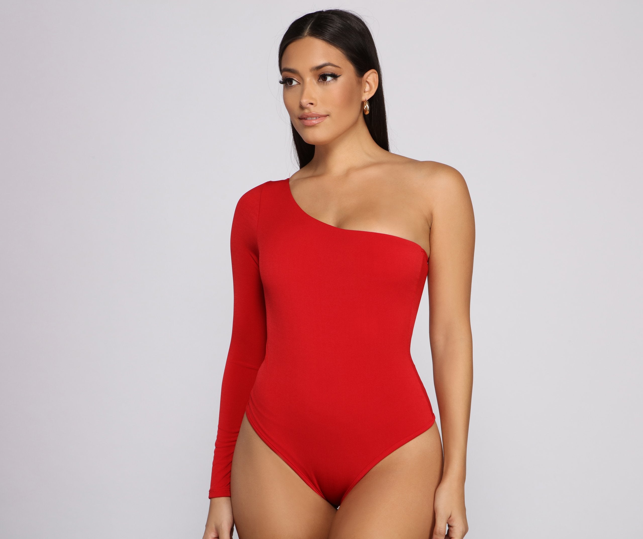 Chic Vibes One Shoulder Bodysuit Sai Feel