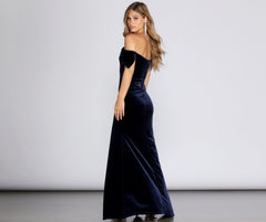 Christen Velvet Off The Shoulder Formal Dress Sai Feel