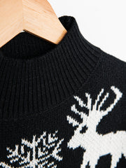 Christmas Holiday Elk Snowflake Sweater Sai Feel