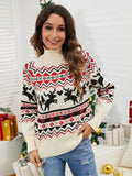 Christmas Pattern Raglan Sleeve Sweater Sai Feel