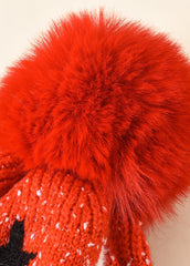Christmas Pompom Winter Hat and Scarf Set Sai Feel