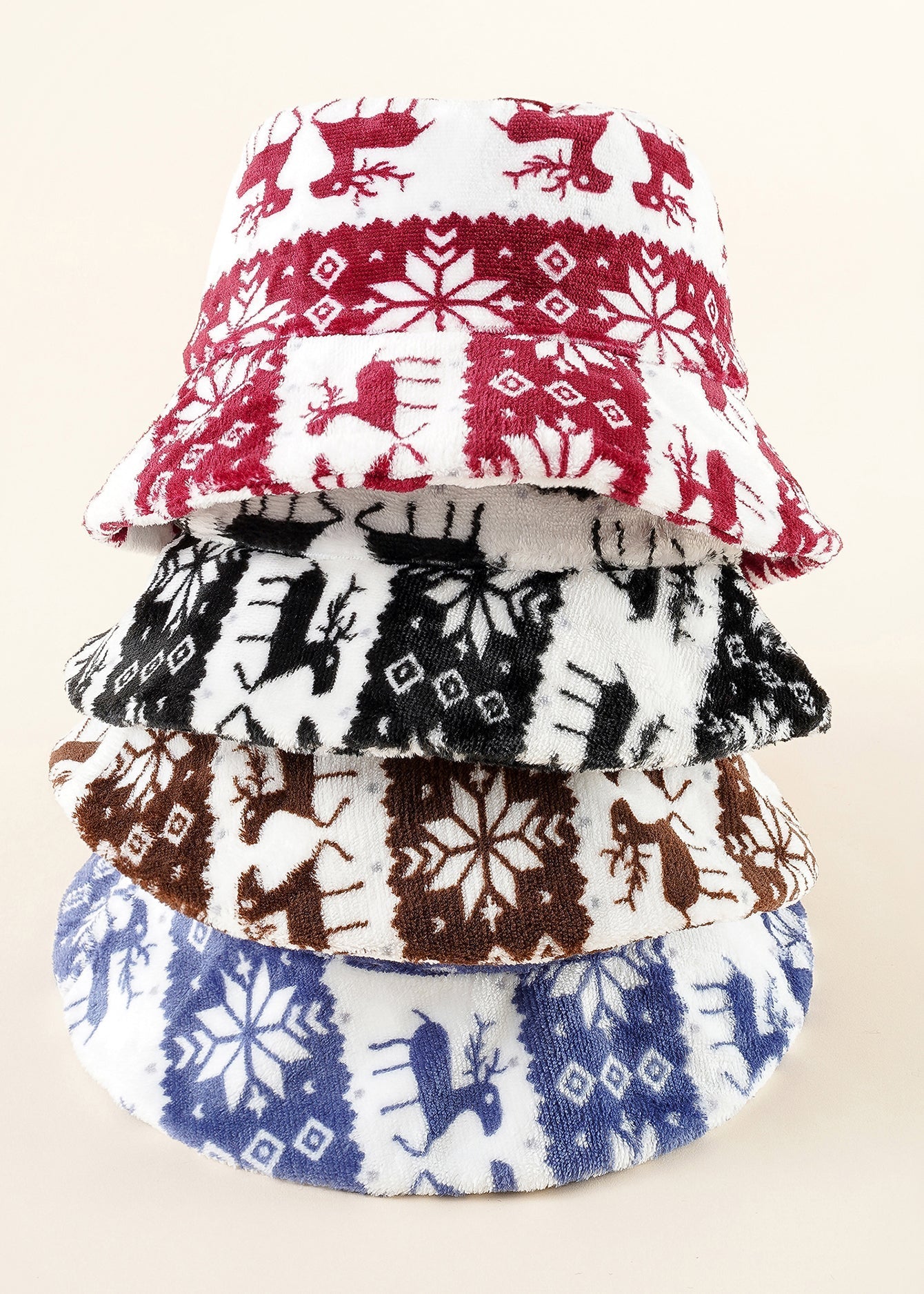 Christmas Print Bucket Hat Sai Feel