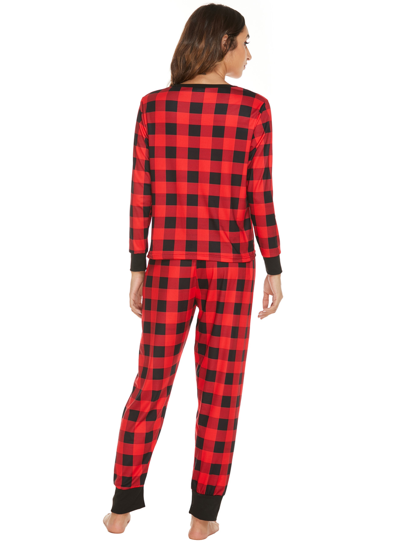 Christmas Woman Soft Long Sleeve Pajama Set Sai Feel