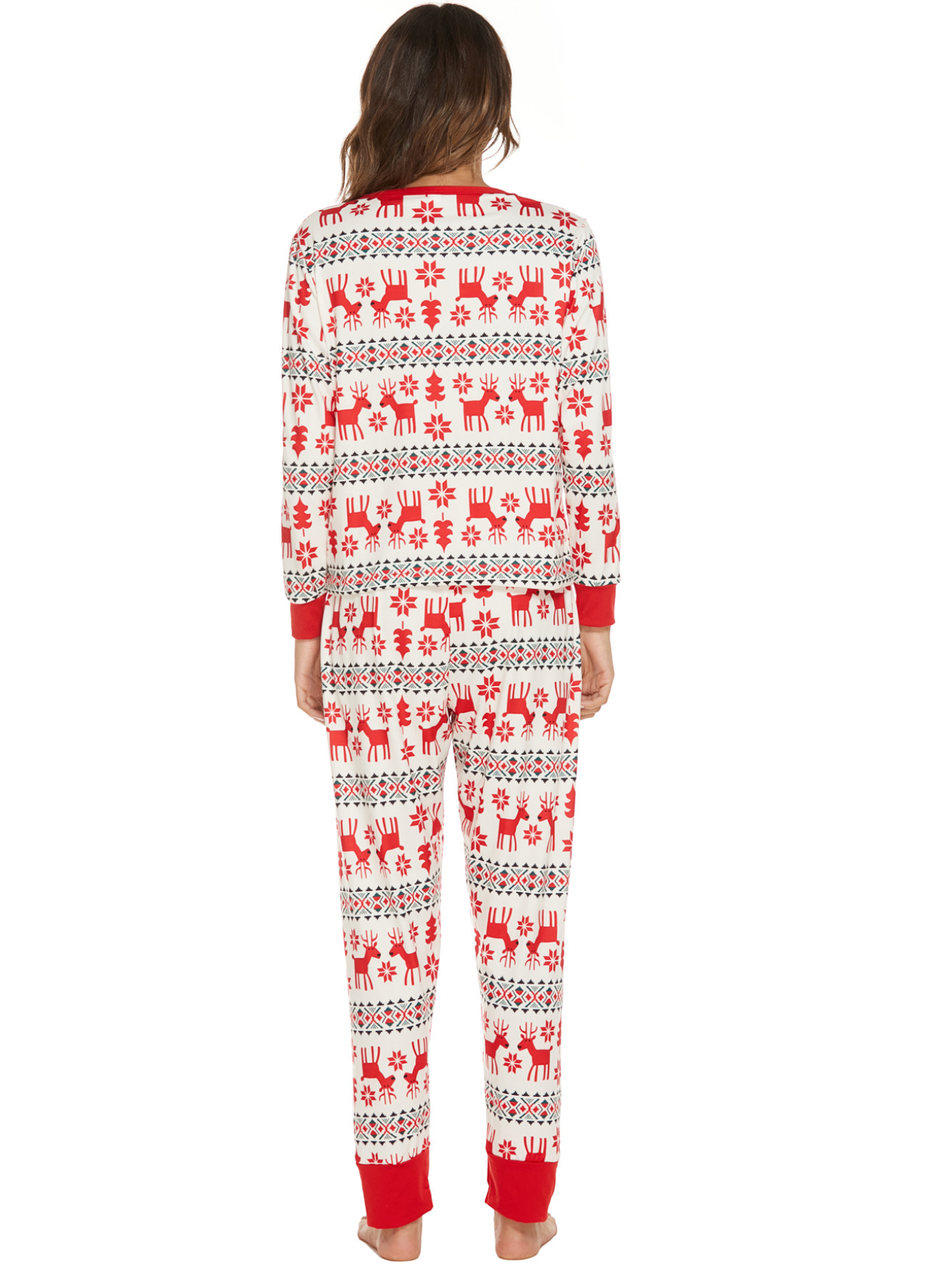 Christmas Woman Soft Long Sleeve Pajama Set Sai Feel