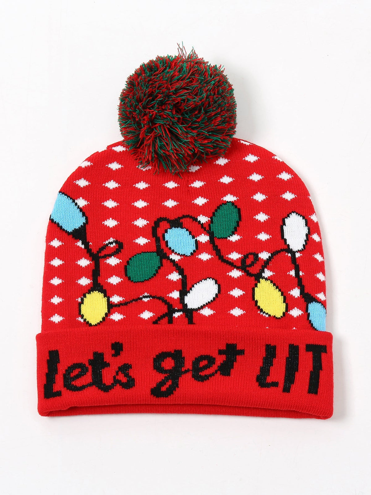 Christmas jacquard wool ball hat Sai Feel