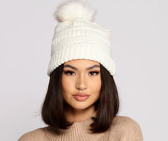 Chunky Knit Pom Beanie Sai Feel