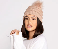 Chunky Knit Pom Beanie Sai Feel