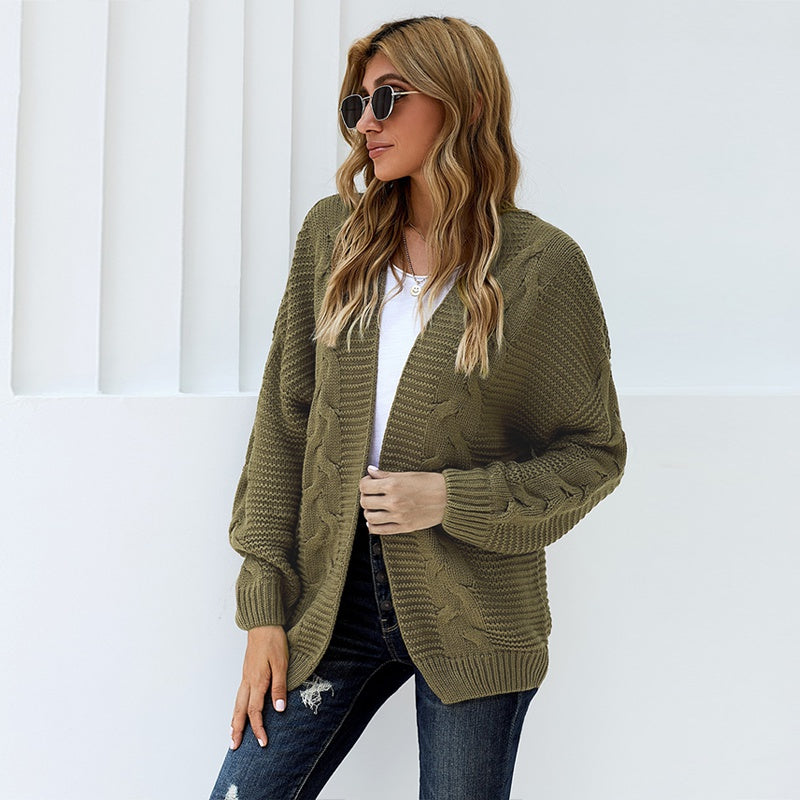 Chunky Wide Long Sleeve Knit Cardigan sweater Sai Feel