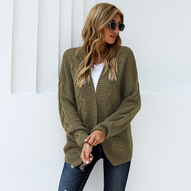 Chunky Wide Long Sleeve Knit Cardigan sweater Sai Feel