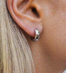 Chunky Baby Hoops Silver