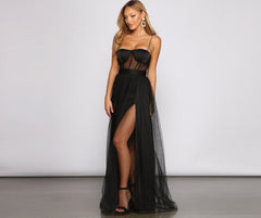 Cintra Mesh Tulle Bustier Gown Sai Feel