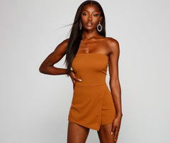 City Chic Sleeveless Wrap Romper Sai Feel