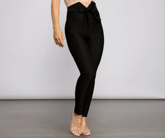 Classic And Chic Tie-Waist Skinny Pants Sai Feel