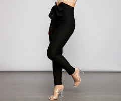 Classic And Chic Tie-Waist Skinny Pants Sai Feel