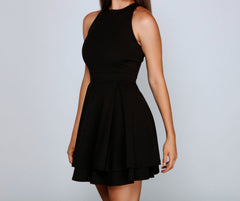 Classic Beauty Layered Skater Dress Sai Feel