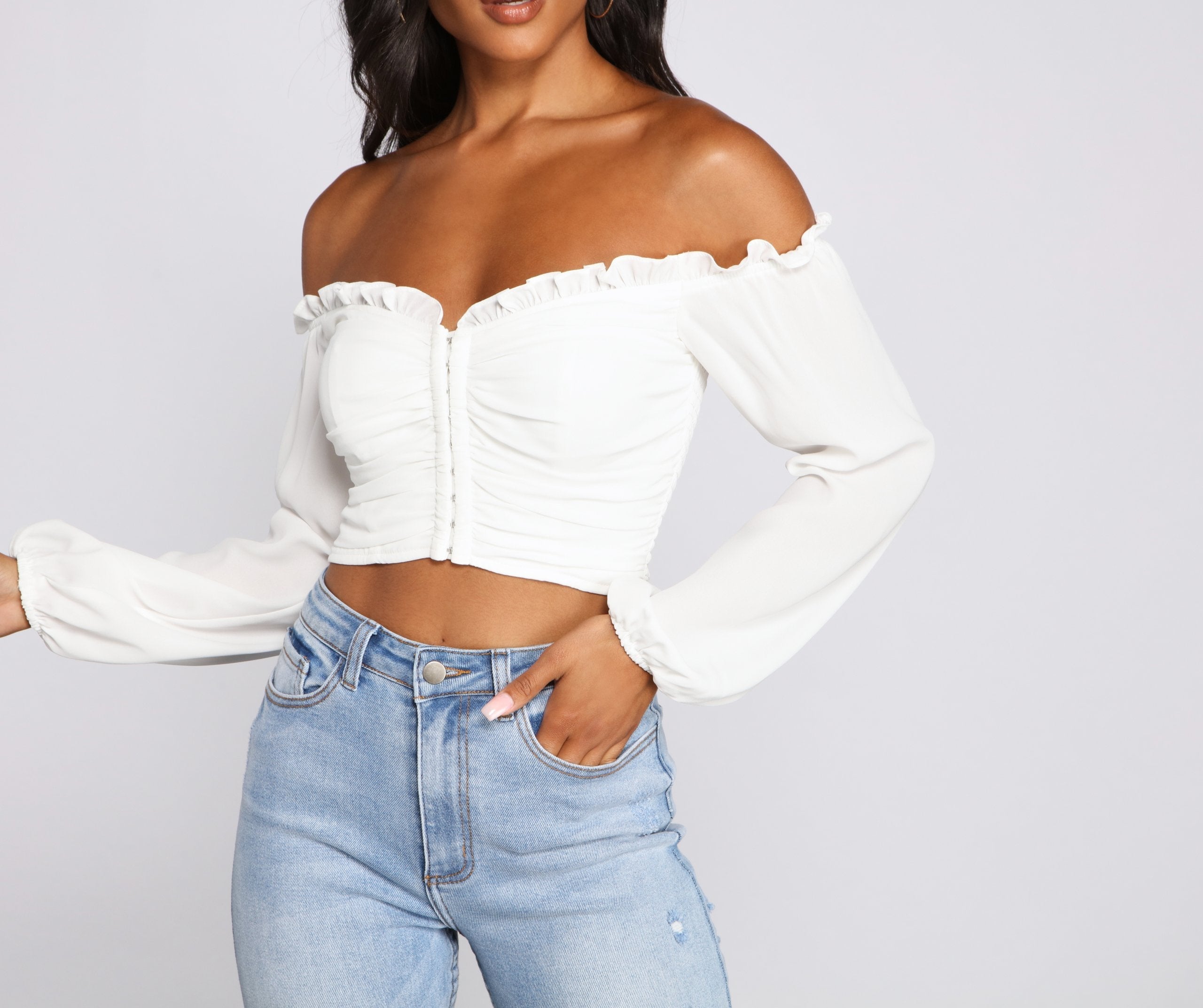 Classic Beauty Off The Shoulder Corset Top Sai Feel