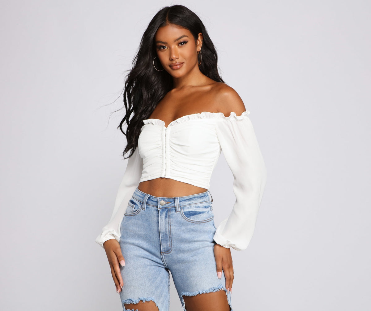 Classic Beauty Off The Shoulder Corset Top Sai Feel