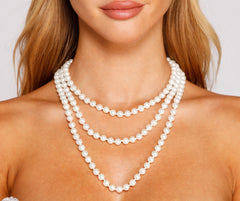 Classic Chic Layered Faux Pearl Necklace Sai Feel