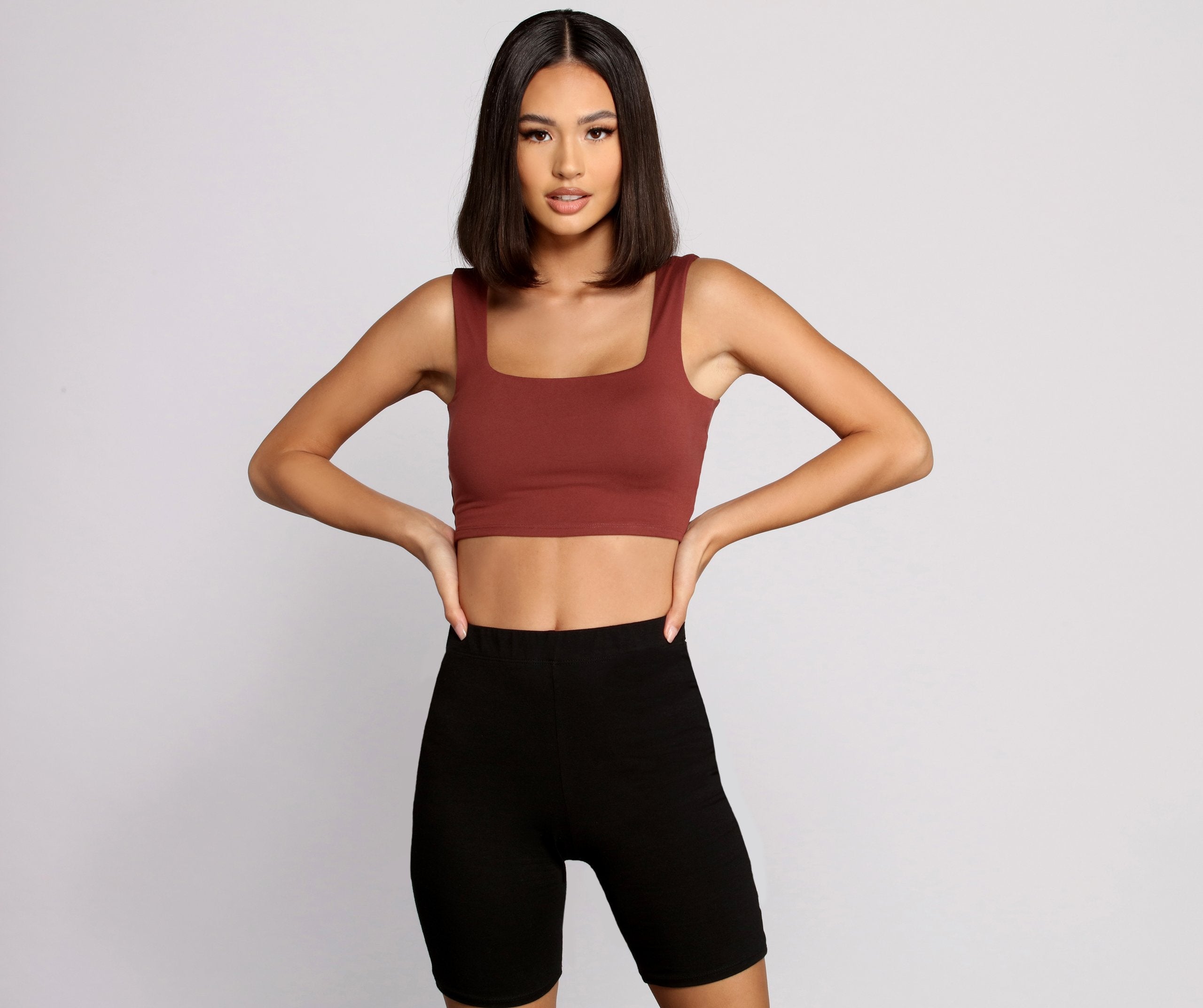 Classic Chic Wide Strap Crop Top Sai Feel