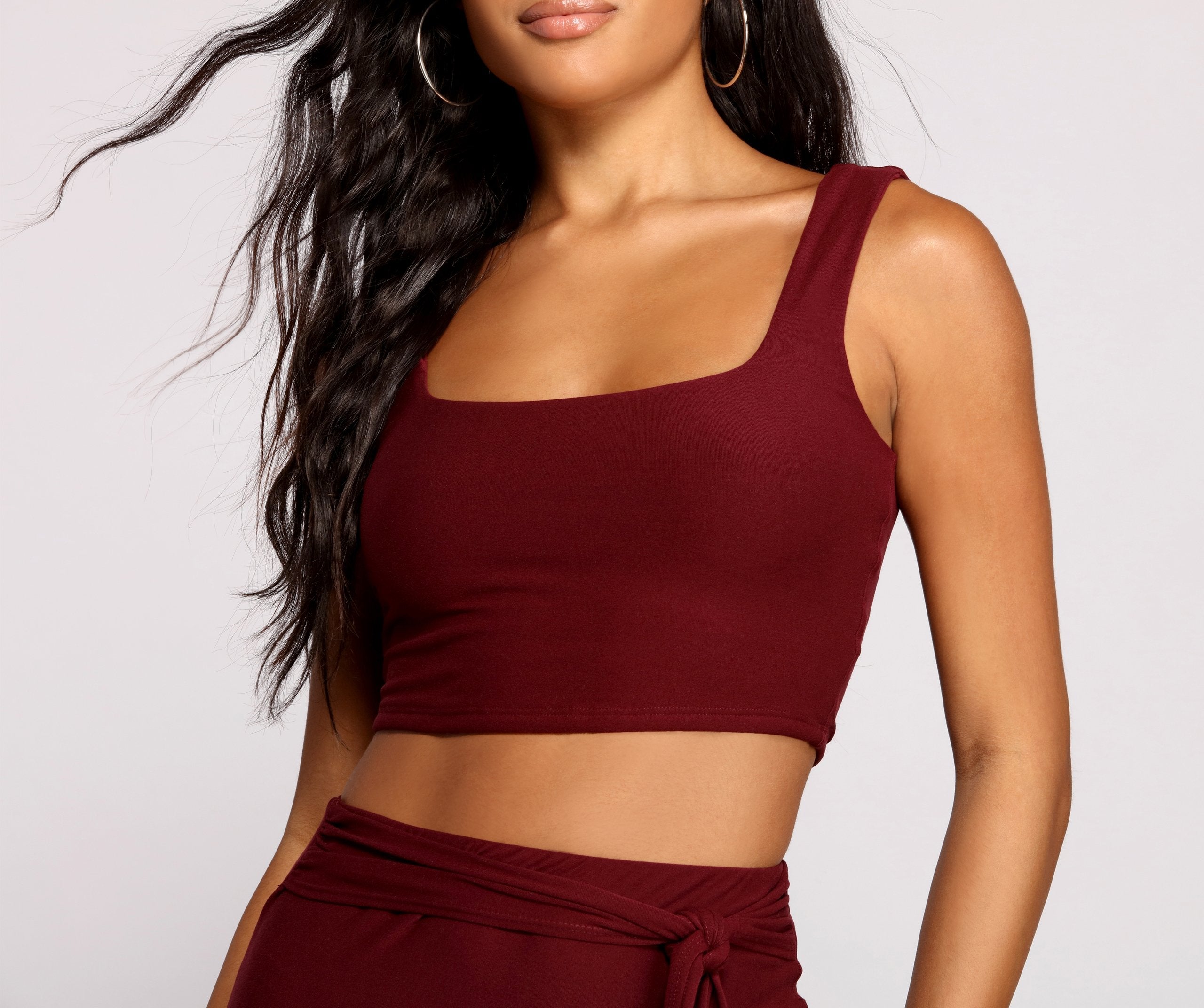 Classic Chic Wide Strap Crop Top Sai Feel