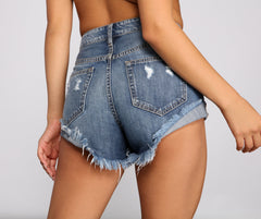 Classic Cuffed Denim Shorts Sai Feel