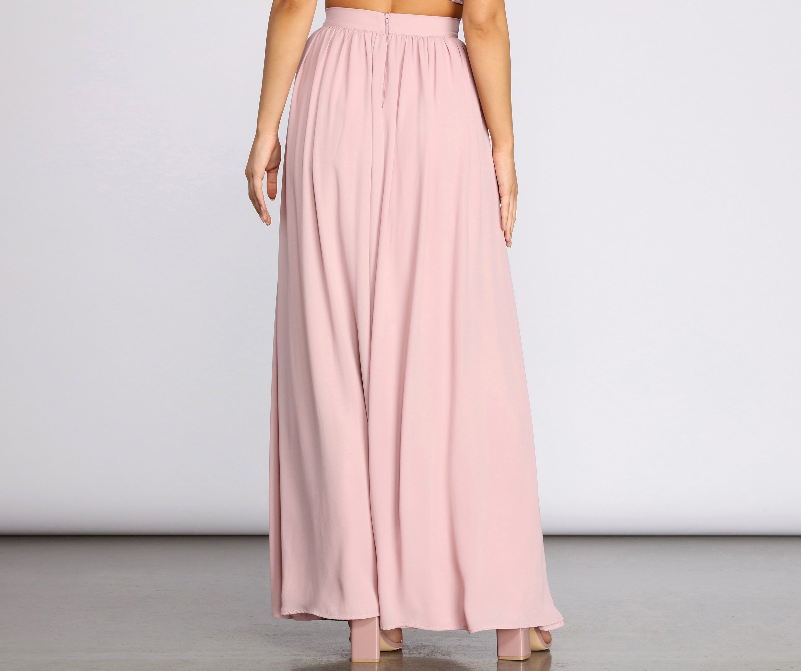 Classic Cutie Chiffon Maxi Skirt Sai Feel