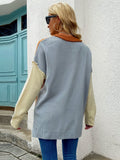 Color Block Sweater Pullover Sai Feel