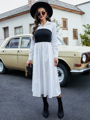 Colorblock Shirt Dress Sai Feel